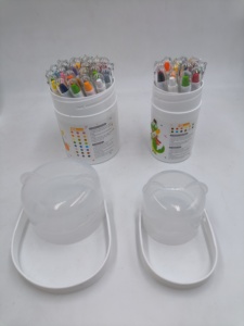 Crayons en EVA lavables non toxiques et torsadables pour enfants - Emballage de 12 crayons colorés en forme de baril - Product Image 4