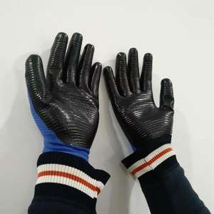 قذيفة البوليستر U3 ذات نوعية جيدة مع قفازات العمل الرخيصة المغلفة النتريل السلس - Product Image 5