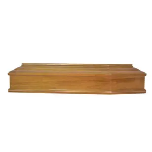 金色の縁の装飾が施された良質のイタリアン木製棺