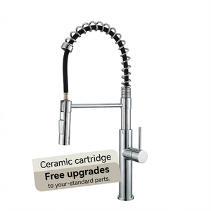 Avrupa Tarzı Çekmeli Püskürtmeli Yaylı Mikser Musluk Modern Krom Paslanmaz Çelik Musluklar Tek Kollu Tek Delikli Mutfak Eviye Musluğu - Product Image 1