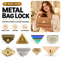 Fermoir triangulaire en alliage pour sac à main, fermoir à pression, fermoir torsadé pour sac à main, accessoires de quincaillerie pour sacs DIY