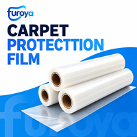Film de protection temporaire en PE souple, rouleau de protection de tapis uni à surface brillante pour les entreprises de peinture et les prestataires de services de décoration