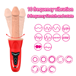Vibrator Dildo Otomatis Retractable Pemijat Titik-G Alat Masturbasi Dildo Mainan Seks Dewasa Grosir Pabrik - Product Image 4
