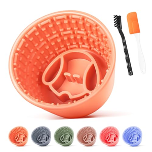NOUVEAU 2024 Bol d'alimentation lente anti-déversement rond de haute qualité, distributeur d'eau 2-en-1 pour chien avec ventouse - Product Image 1