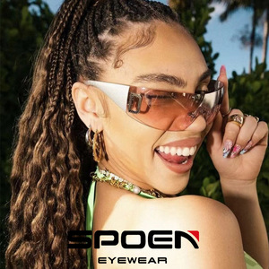 Lunettes de soleil SPOEN Shield à monture intégrale UV400 pour femmes, protection solaire tendance - Product Image 1