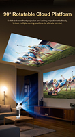 Feelwow TS-16 Mini-Videoprojector Nieuw Model 1080P Home Theater Auto Focus Aan De Muur Gemonteerde Draagbare Short-Throw Lcd Led Hifi Stereo