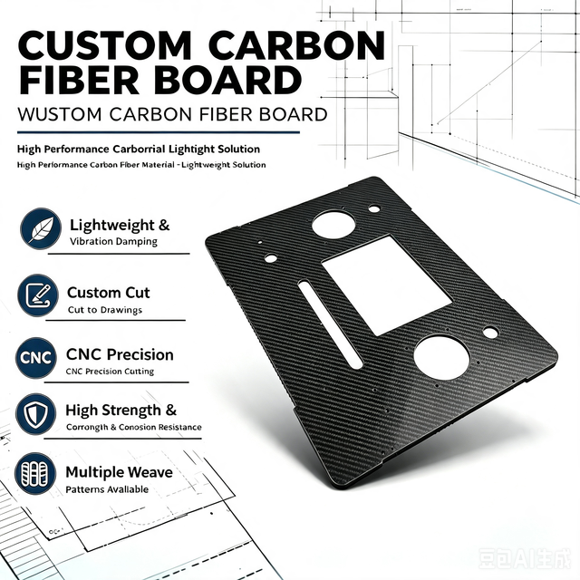 Antuo OEM Custom CNC Machining Milling Drilling 3K High Purity Carbon Fiber Sheet Plate Frame DIY RC Quadcopter UAV Drone Parts