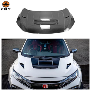 Nuovo Cofano Motore Stile VS in Fibra di Carbonio per Honda <span class=keywords><strong>Civic</strong></span> FK7 FK8 Tipo <span class=keywords><strong>R</strong></span> 10ª Gen X 2016-2020 - Product Image 1