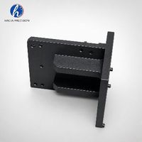 Support d'angle renforcé en alliage d'aluminium CNC 3/4/5 axes, anodisé noir 6061-T6, usinage de précision OEM, faible MOQ
