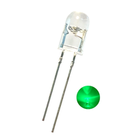 Diode LED verte ultra-lumineuse 5 mm 30000mcd 520-530nm 45 Garantie 5 ans pour les écrans de bus et les panneaux de signalisation