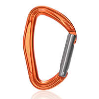 Mousqueton en alliage d'aluminium de type D 24kN, à verrouillage par vis, pour la randonnée et les équipements de sport de plein air