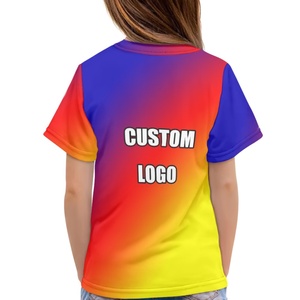 LOGO/Diseño/Texto Ropa personalizada para niños Poliéster Spandex Camiseta Verano Camiseta de manga corta Camiseta 3-16 años Ropa para niños y niñas - Product Image 6