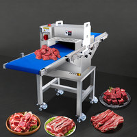 Machine de découpe et de tranchage de viande entièrement automatique pour la préparation de kebabs de bœuf et d'agneau, équipement commercial de transformation de la viande