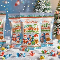 Quantité minimale de commande 200 pièces impression numérique personnalisé grands sacs à barbe à papa transparent sac transparent bonbons fermeture éclair en plastique pour Noël