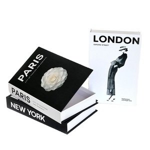 Livres factices de luxe pour la décoration, boîte de rangement de livres de simulation ouvrable - Product Image 1