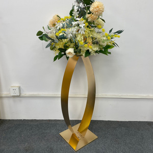 Soportes de Flores de Lujo LANJO, Soporte para Telón de Fondo, Cortina de Cuentas Doradas, Centros de Mesa para Bodas, Decoraciones de Mesa, Metal Duradero de Alta Calidad - Product Image 6
