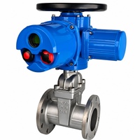 Vanne à opercule électrique multi-tours en acier inoxydable à bride avec volant pour pipeline de traitement de l'eau DN200 DN250