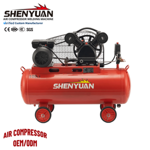 Shenיואן מדחס אוויר רעש נמוך 2.2kw/3hp עם חגורה 100l/150l/200l טנק 220v/380v AC חשמל קירור אוויר - Product Image 2
