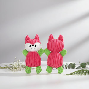 Üretici Yüksek Kaliteli Evcil Hayvan Sevimli Peluş Hayvan Tilki Kırılmaz Çok Renkli Oyuncaklar İçinde Ses Çıkaran Köpek Oyuncakları - Product Image 1