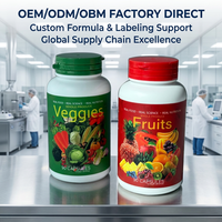 Cápsulas de Vitaminas de Frutas y Verduras de Marca Privada OEM para Vitalidad y Apoyo a la Salud, Fábrica de Suplementos al por Mayor