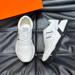 Nuevos zapatos deportivos informales de cuero transpirable para hombres, zapatos de lujo ligeros para mejorar la altura - Product Image 2