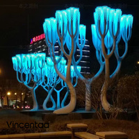 Vincentaa, fournisseur populaire de sculptures d'art LED d'extérieur, sculptures d'arbres en fibre de verre