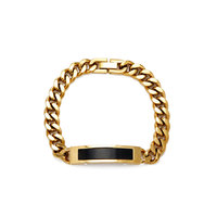 Bracelet pour homme personnalisé, luxe, sans ternissement, plaqué or 14k 18k, acier inoxydable 316l