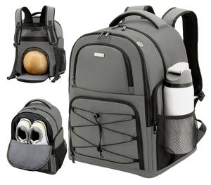 <b>Bowling</b> Ball Backpack with Shoe Compartment Single Ball Bag for Men Multi-Pocket <b>Bowling</b> Gear Bag - Product Image 1