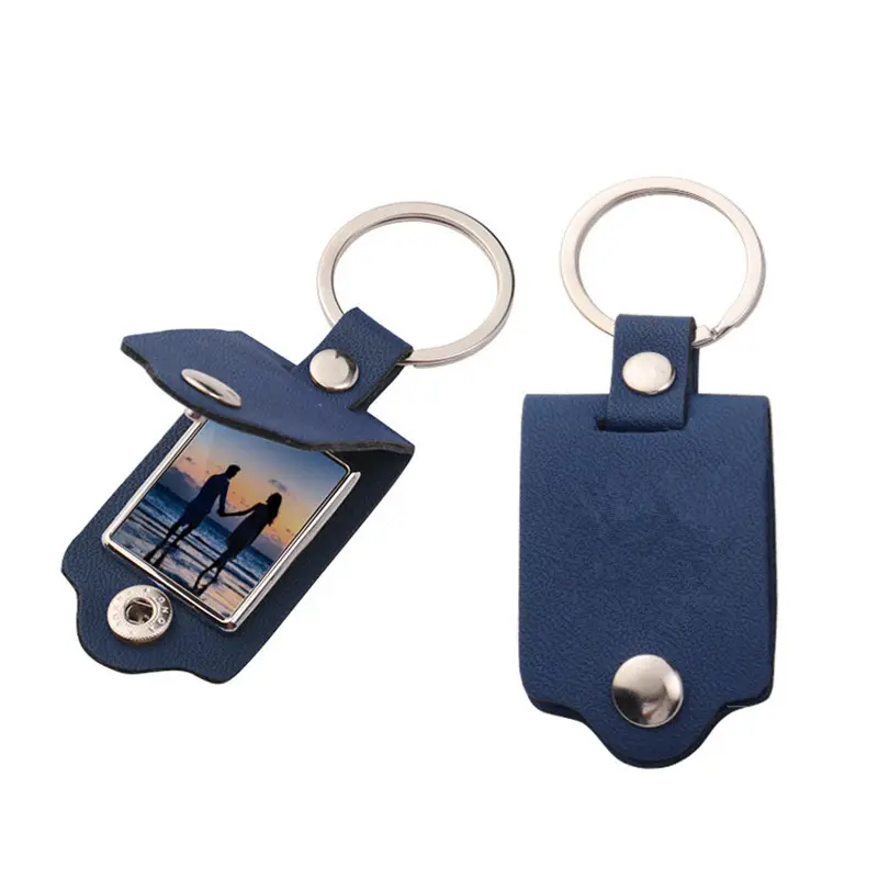 مخصص شعار سلاسل مفاتيح جلدية جلد حالة DIY إطار صور مفتاح سلسلة متعددة الوظائف محفظة قلادة سيارة مفاتيح المفاتيح للرجال