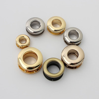 Anneaux en alliage de zinc double rond arc-en-ciel doré personnalisés de 5 mm, 6 mm, 8 mm, 10 mm, avec vis supérieure, œillets ovales pour sac à main/sac