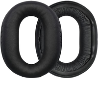 Hexunchao Pengganti Bantalan Telinga Kulit Protein Bernapas untuk Audio Technica ATH-M20X M30X M40X M50X Headphones