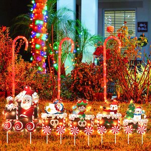 Letreros <span class=keywords><strong>Navideños</strong></span> para Jardín, Tren Navideño y <span class=keywords><strong>Renos</strong></span>, Decoración Gigante para Césped, Adornos <span class=keywords><strong>Navideños</strong></span> para Patio Delantero - Product Image 6