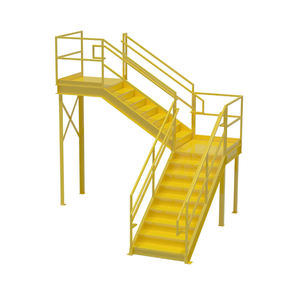 Escadas de parede exterior simples aço escada reta seguro antiderrapante personalizado escadas de aço inoxidável - Product Image 1