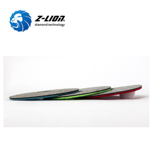 Kualitas Tinggi <span class=keywords><strong>3</strong></span> Inci Kait dan <span class=keywords><strong>Loop</strong></span> Fleksibel Vakum Brazed Diamond Grinding Polishing Pad - Product Image 4