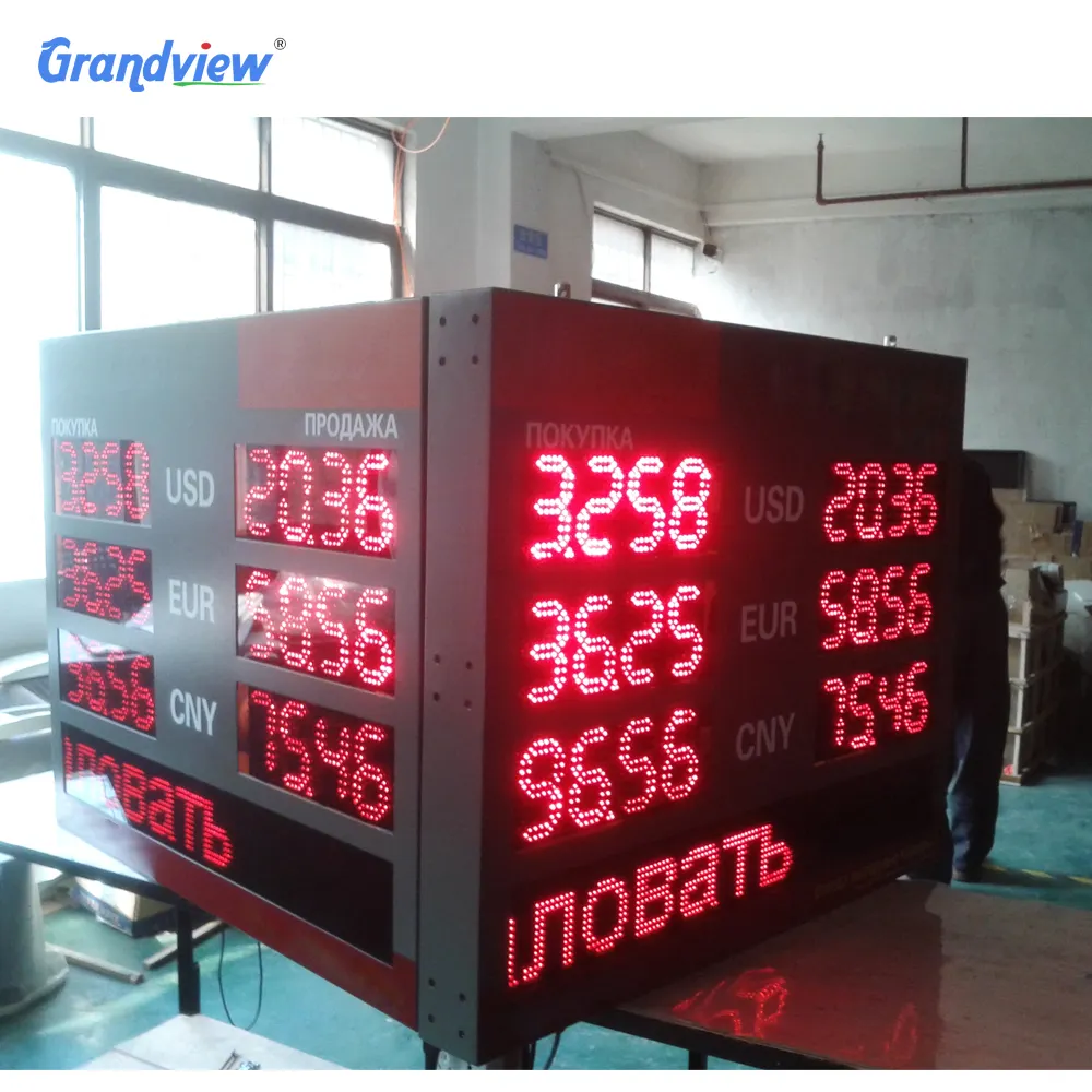 Bank exchange rate digital display LED Currency Exchange Rate/Interest rate Display board