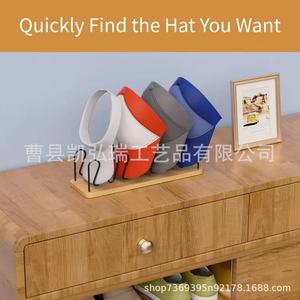 Wooden <b>hat</b> rack for wardrobe organization and storage of baseball caps and other <b>hats</b>. - Product Image 4