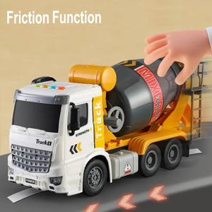 Meilleure vente en gros voiture d'ingénierie inertielle 1:16 pour enfants mélangeur électrique voiture de ciment modèle de camion rotatif jouets éducatifs - Product Image 2
