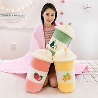 Couvertures deux en un, jouet mignon, climatiseur multifonctionnel, couettes, oreiller en peluche, jouet boba thé couverture en peluche