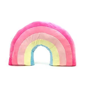 2024 Hot Sale Factory Custom Cute Plush Cushion Toy Stuffed Rainbow Soft Plush Pillow For Kids