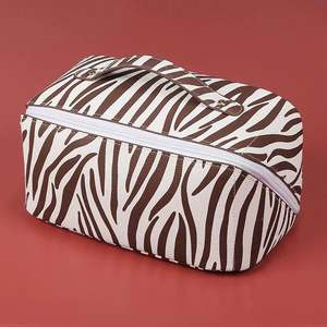 OEM Zebra-Stripe Portable Travel Wash Cosmetic Storage Bag Design Personalized Black Case <b>Makeup</b> <b>Box</b> Organizer Leather - Product Image 4