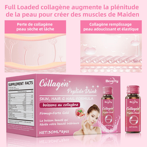 <span class=keywords><strong>Beverly</strong></span> Bebida de Colágeno y Péptidos 10000mg |   Soporte para Piel, Cabello y Uñas |   Suplemento de Belleza Bucal 30ML*8 piezas - Product Image 3
