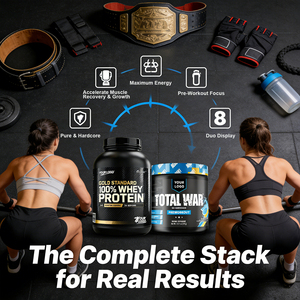 Set di Integratori Sportivi Total War OEM/ODM, 24G 100% <span class=keywords><strong>Proteine</strong></span> del Siero di Latte in Polvere e Polvere Pre-Allenamento, Combinazione Gold per Migliorare l'Allenamento - Product Image 3