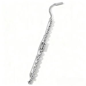 Pulsera de Cadena de Acero Inoxidable con Diseño Geométrico Innovador, Venta Caliente 2026, Pulseras Unisex Hiphop, Joyería de Moda al por Mayor - Product Image 5