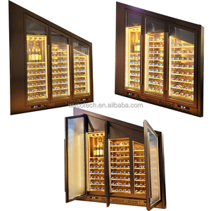 Réfrigérateur à vin encastrable électrique avec éclairage LED, double zone, en acier inoxydable, pour stockage et présentation, personnalisable - Product Image 5