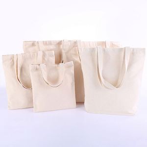 Vente en gros de sacs à provisions personnalisés sac cabas en toile de coton de taille moyenne sacs personnalisables réutilisables de promotion vierge de couleur personnalisée - Product Image 1