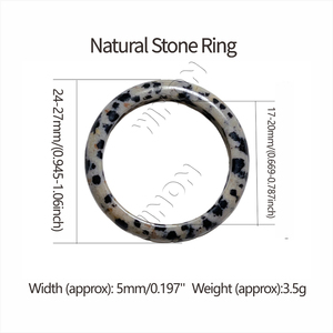 Anillo de Banda de Cristal Natural de Lapislázuli, Ojo de Tigre, Jade, Ágata y Obsidiana para Mujeres y Hombres, Anillos de Piedras Preciosas Naturales, Regalo de Joyería - Product Image 5