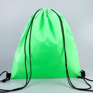 OEM nhà máy Giá ba lô phong cách màu xanh lá cây 210D polyester vẽ chuỗi cinch túi với Túi PVC - Product Image 3