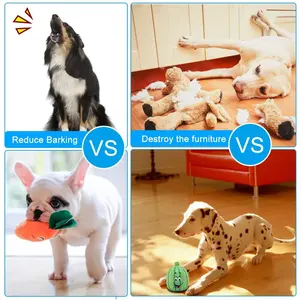 Cute Cartoon Luxury Stuffed Plush Pet Chew Squeaky Durable Interactive <b>Teething</b> Dog <b>Toys</b> for Small Medium Puppies - Product Image 5