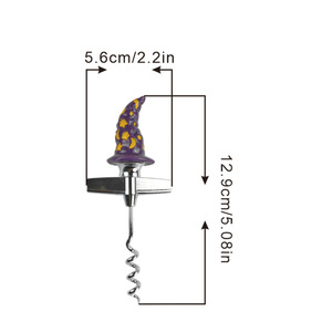 Halloween Wizard Hat Wine Opener With Light Up Spider Candle Holder Party Decorations - Product Image 3