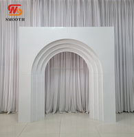 Structure d'arche en fer pour décoration de mariage en gros, scène de salle, toile de fond 3D, arche blanche pour mariage